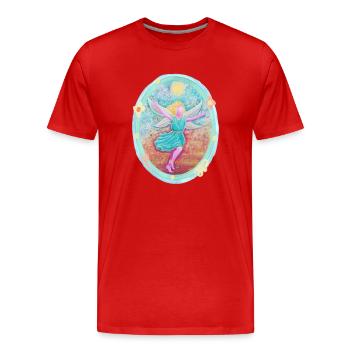 Elfe magique de la joie - Sonja Ariel von Staden - T-shirt bio Premium Homme - rouge - Devant - Damien (186cm)