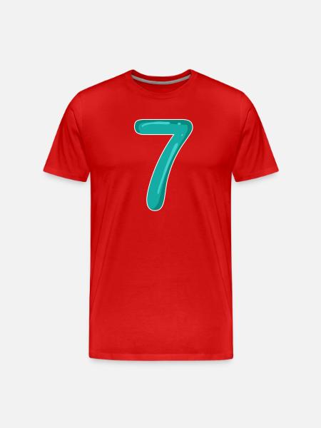 7 - Sept - T-shirt bio Premium Homme - rouge