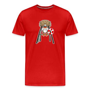 Sauveteur Canard - T-shirt bio Premium Homme - rouge - Devant - Damien (186cm)