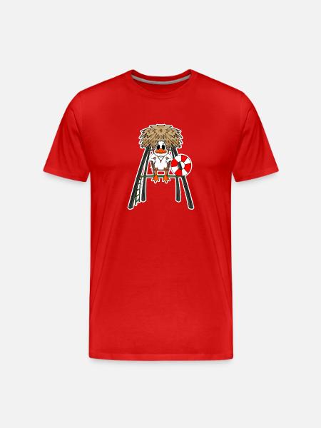 Lifeguard Duck - Men's Premium Organic T-Shirt - red