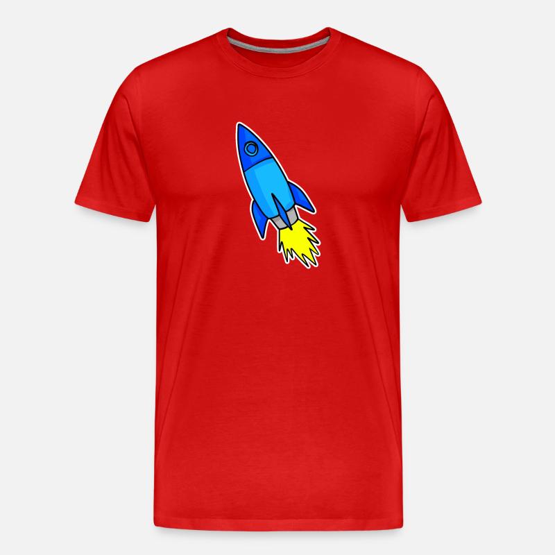 Blue Rocket - Men's Premium Organic T-Shirt - red