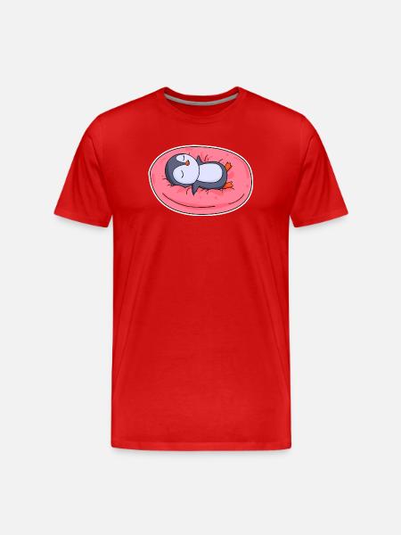 Pinguin - Männer Premium Bio T-Shirt - Rot
