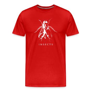 Fly Insect Symbol Insect Drawing Sketch - Men's Premium Organic T-Shirt - red - Front - Damien (186cm)