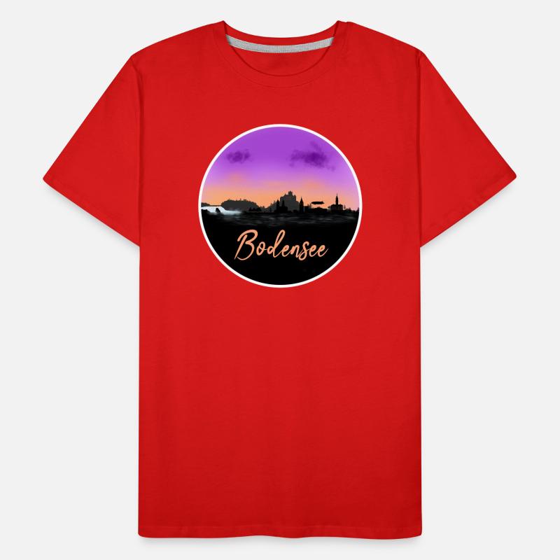 Lac de Constance Fineline Skyline T-shirt bio Premium Homme