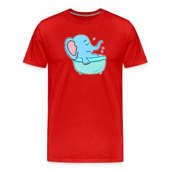 Baignoire Elephant - T-shirt bio Premium Homme - rouge - Devant - Damien (186cm)