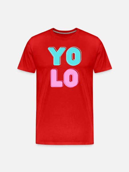 Cool Candy YOLO Design - Men's Premium Organic T-Shirt - red