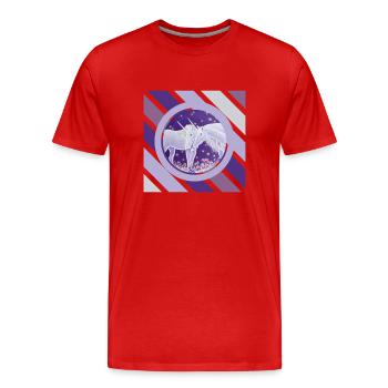 Soirée luciole couple licorne - Sonja Ariel - T-shirt bio Premium Homme - rouge - Devant - Damien (186cm)