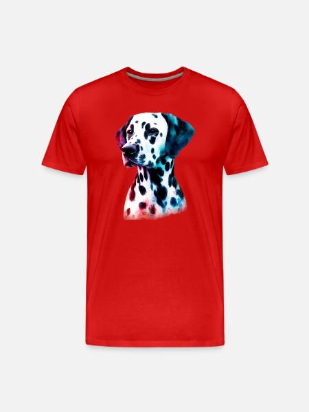 Dalmatian Dog - Men's Premium Organic T-Shirt - red
