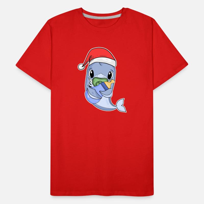Requin bébé Noël T-shirt bio Premium Homme