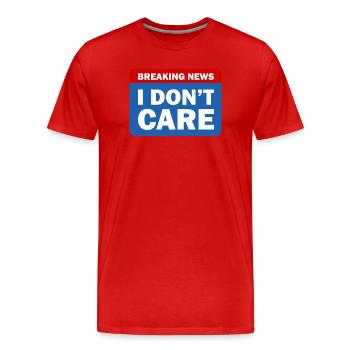 Breaking News - Men's Premium Organic T-Shirt - red - Front - Damien (186cm)