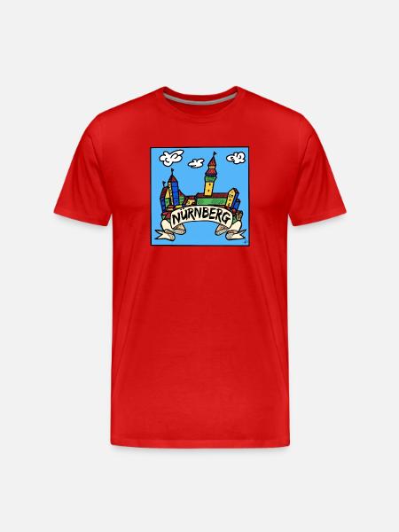 Nuremberg - Pop-Art - Franconien - T-shirt bio Premium Homme - rouge