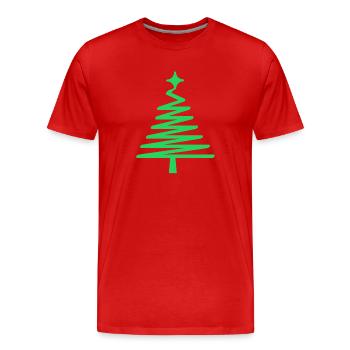 Frohe weihnachten, Frohe weihnachten, Frohe weihna - Männer Premium Bio T-Shirt - Rot - Vorne - Damien (186cm)