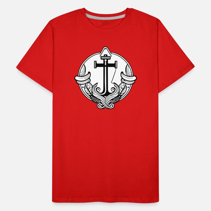 Conception d’ancres pour les gens de mer T-shirt bio Premium Homme