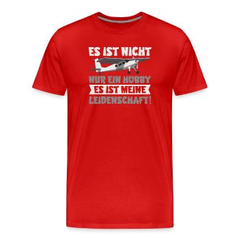 Flugzeugmodellbauer Modellflug Hobby Geschenk - Männer Premium Bio T-Shirt - Rot - Vorne - Damien (186cm)