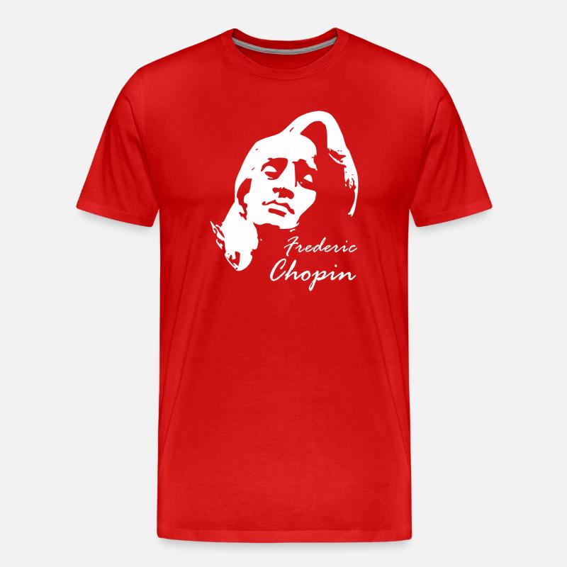 Chopin Frederic - Männer Premium Bio T-Shirt - Rot