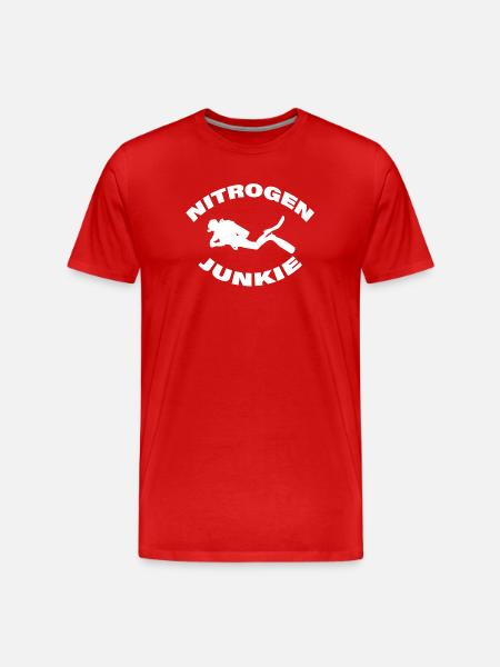 NITROGEN JUNKIE - Men's Premium Organic T-Shirt - red