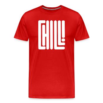 Just chill - Männer Premium Bio T-Shirt - Rot - Vorne - Damien (186cm)