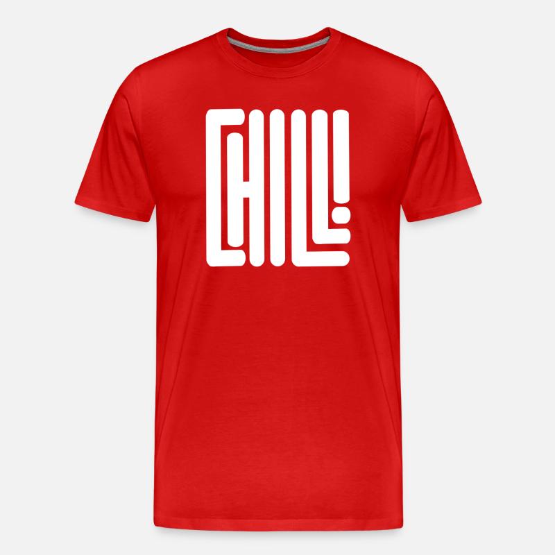 Just chill - Männer Premium Bio T-Shirt - Rot