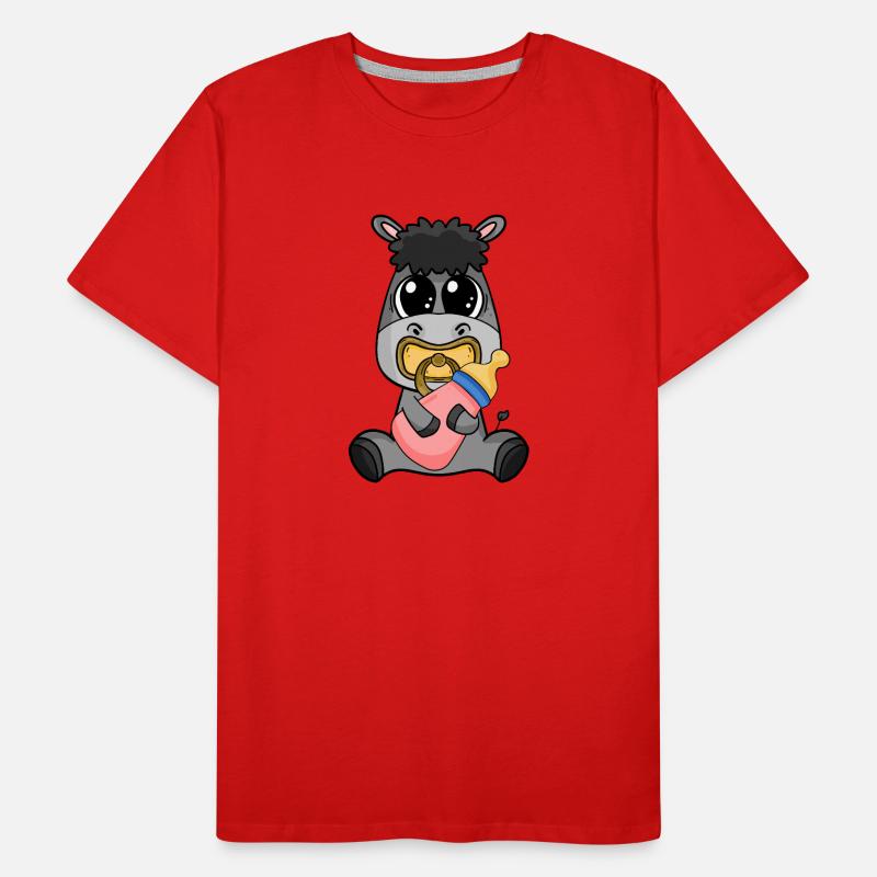 Motif de bébé âne T-shirt bio Premium Homme