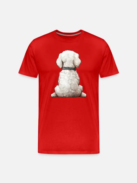 Bichon Frize - Men's Premium Organic T-Shirt - red