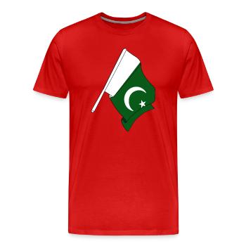 Flag Pakistan - Men's Premium Organic T-Shirt - red - Front - Damien (186cm)