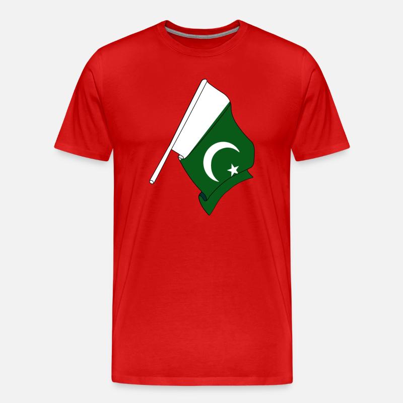 Flagge Pakistan - Männer Premium Bio T-Shirt - Rot