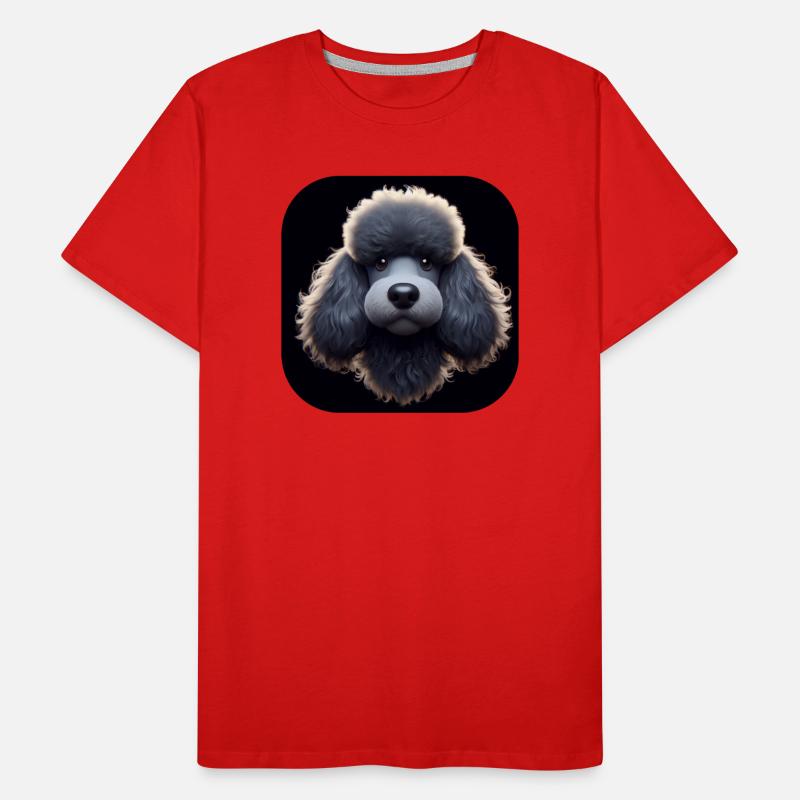 Poodle in animation style Men's Premium Organic T-Shirt