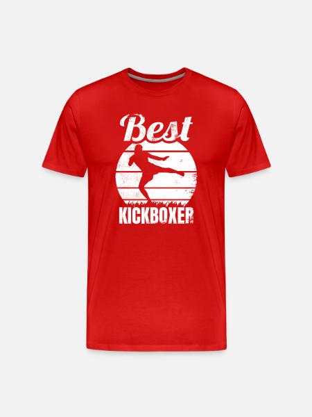 Best Kickboxer - Men's Premium Organic T-Shirt - red
