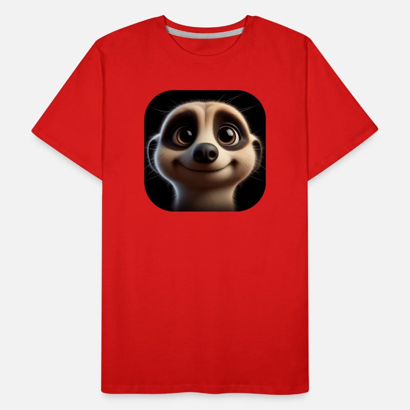 Suricate amical avec de grands yeux T-shirt bio Premium Homme