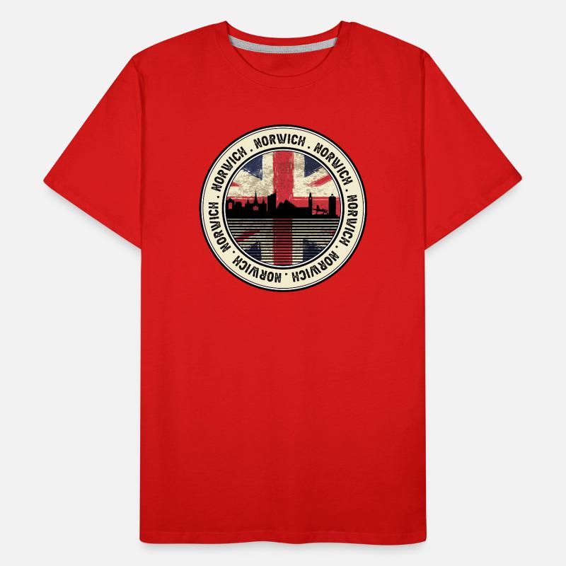 Insigne Norwich Union Jack Skyline T-shirt bio Premium Homme