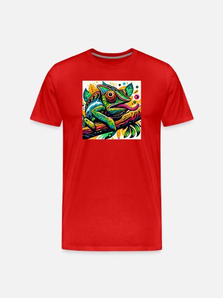 Chameleon - Men's Premium Organic T-Shirt - red
