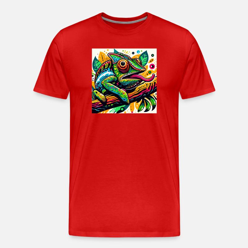 Chameleon - Men's Premium Organic T-Shirt - red