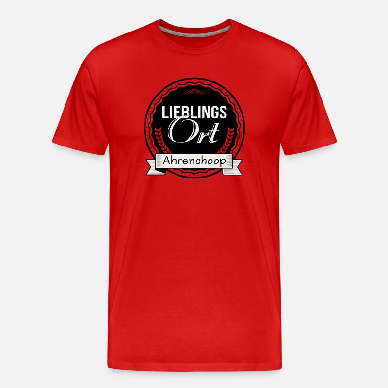 Lieblingsort Ahrenshoop - Männer Premium Bio T-Shirt - Rot