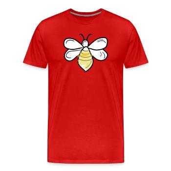 vecter d’abeille - T-shirt bio Premium Homme - rouge - Devant - Damien (186cm)