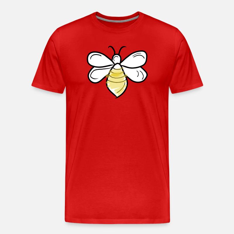 Biene Vecter - Männer Premium Bio T-Shirt - Rot