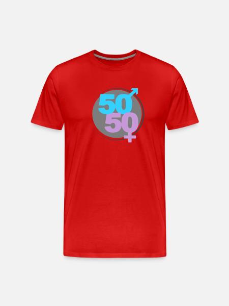 50/50 - Men's Premium Organic T-Shirt - red