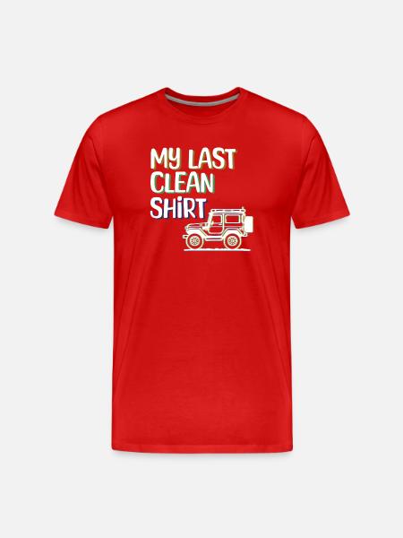 Camper Hiker Statement Camping Caravan - Men's Premium Organic T-Shirt - red