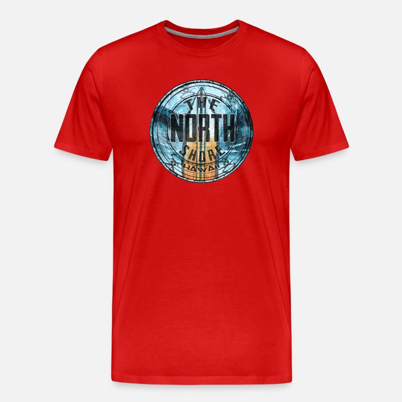 Northshore Hawaii - Männer Premium Bio T-Shirt - Rot