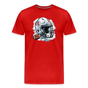 Football américain - T-shirt bio Premium Homme - rouge - Devant - Damien (186cm)