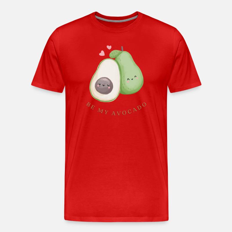 Be my avocado - Männer Premium Bio T-Shirt - Rot