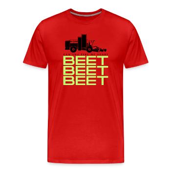 Récolteuse de betteraves Tshirt - T-shirt bio Premium Homme - rouge - Devant - Damien (186cm)