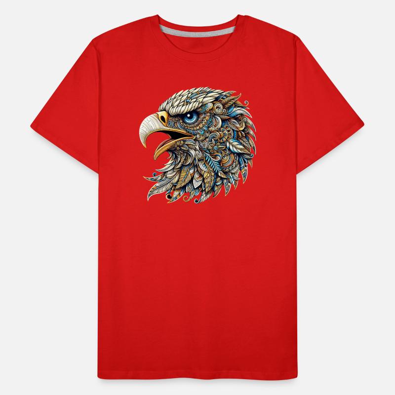 Eagle decorated with Mandalas Men's Premium Organic T-Shirt