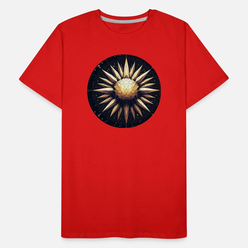Golden sun with rays galaxy Men's Premium Organic T-Shirt