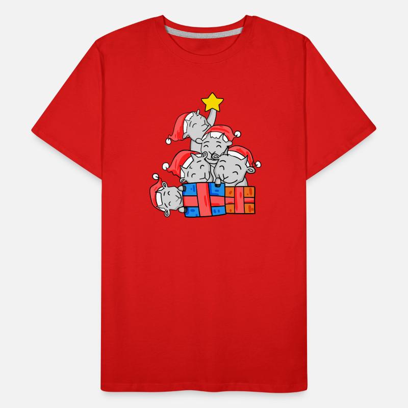Chèvre Arbre De Noël Noël T-shirt bio Premium Homme