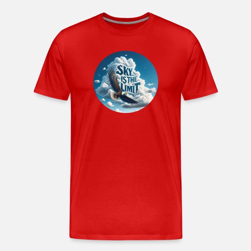 Sky is the Limit Adler - Männer Premium Bio T-Shirt - Rot