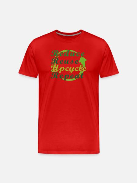 Reduce Reuse Upcycle Repeat - Männer Premium Bio T-Shirt - Rot