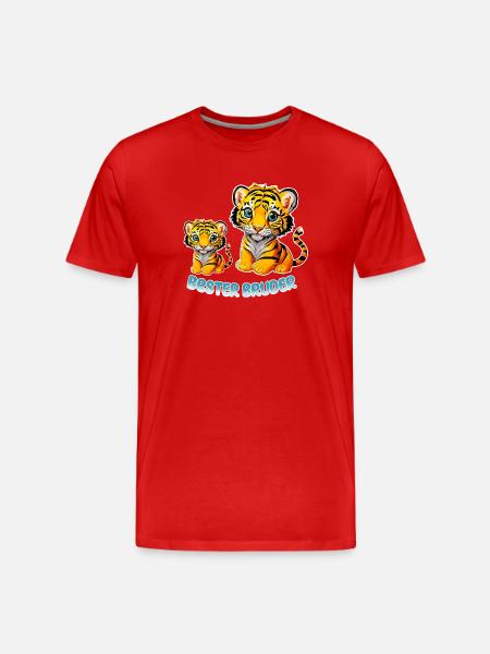 Bester Bruder - Männer Premium Bio T-Shirt - Rot