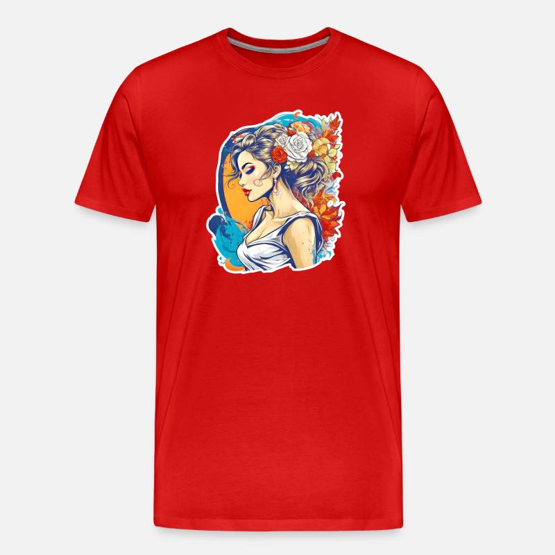 Braut - Männer Premium Bio T-Shirt - Rot
