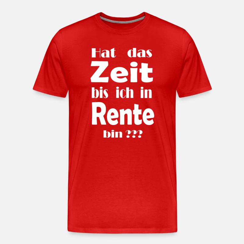 Rente - Männer Premium Bio T-Shirt - Rot