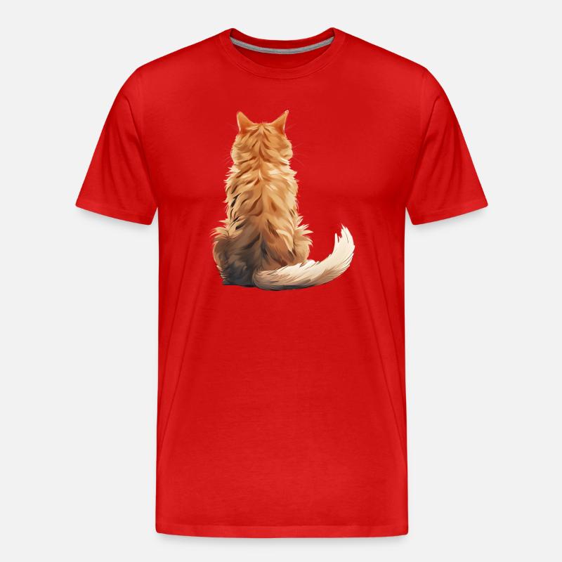 Manx-Katze - Männer Premium Bio T-Shirt - Rot